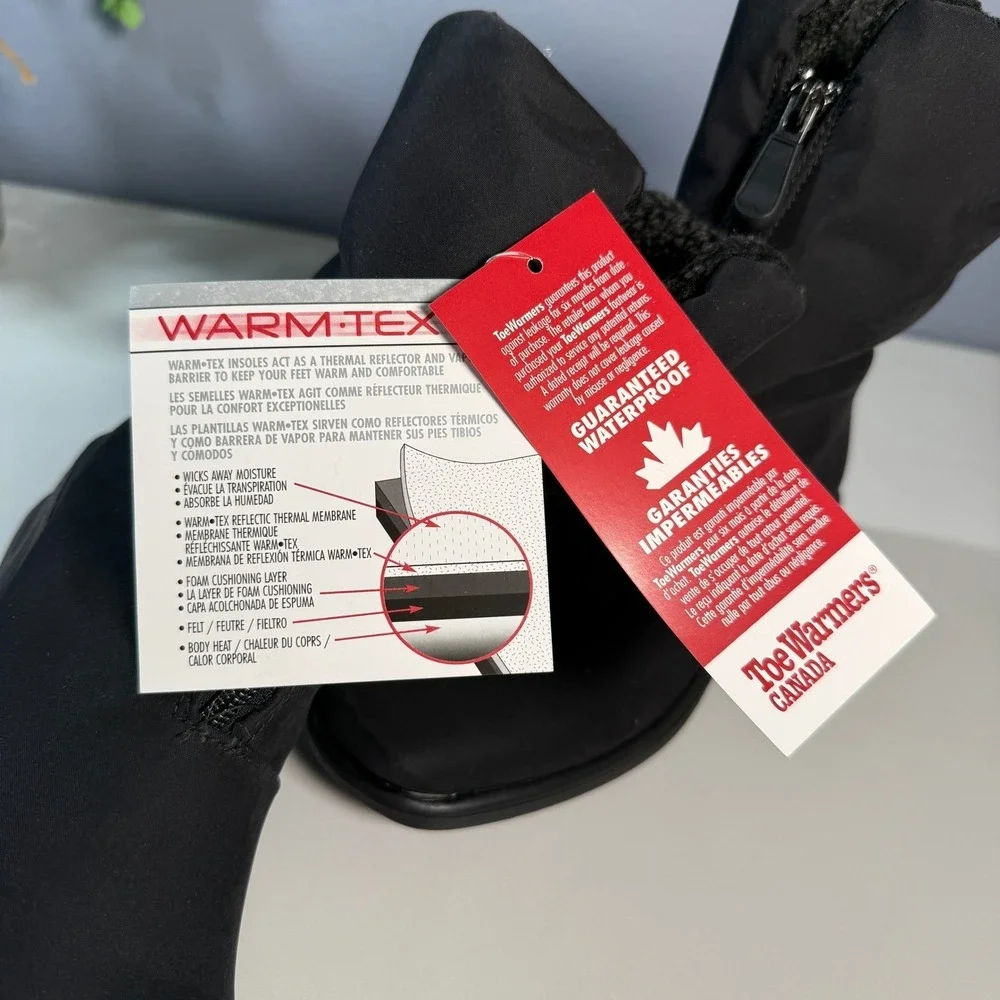 Toe Warmers Canada Women's Black Waterproof Winter Boots Size 6.5‎ S